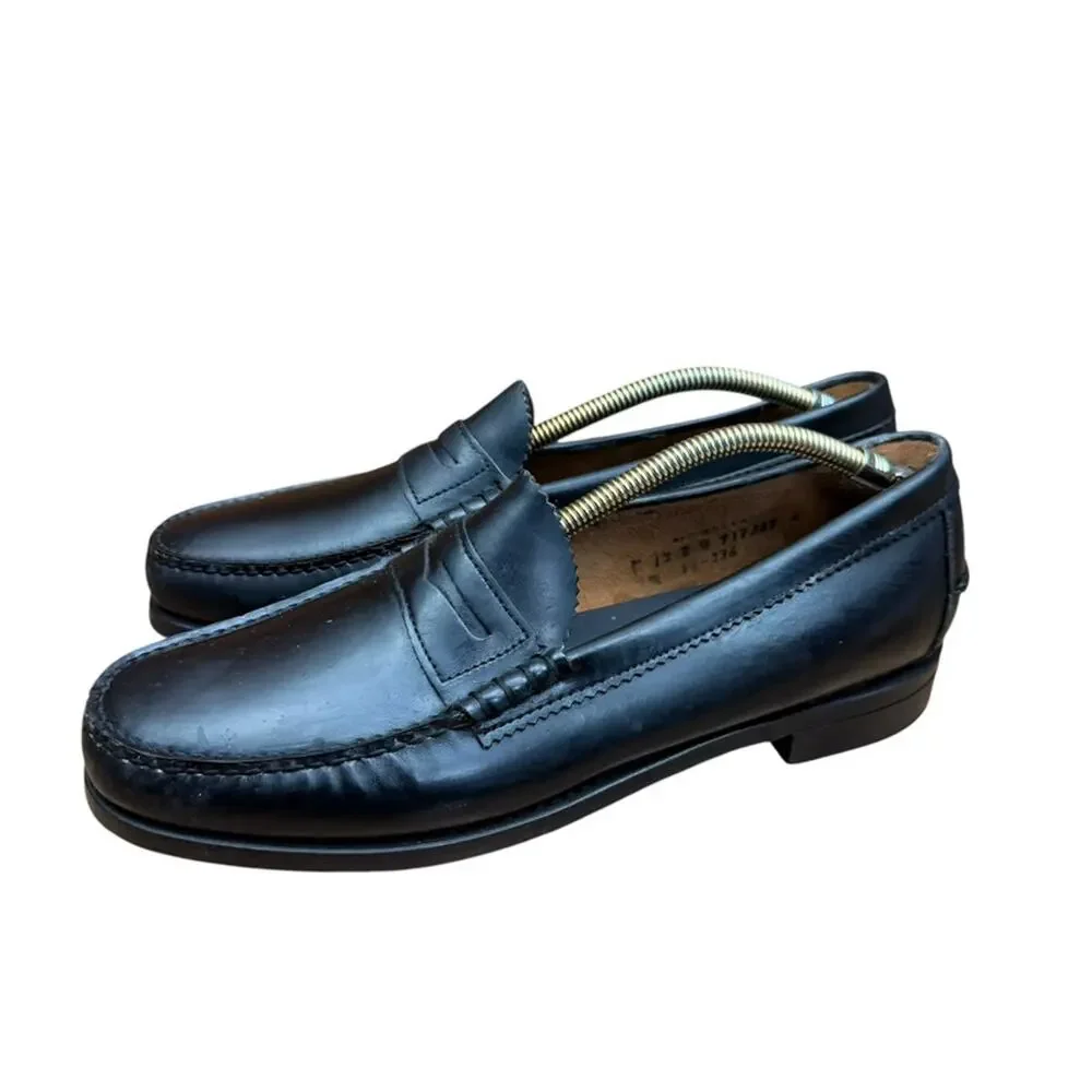Dexter Dress Shoes Mens 13D  black Leather Slip On Penny Oxford Handsewn U.S